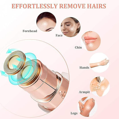2-in-1 Electric Facial Hair Remover for Women – Eyebrows, Upper Lips & Nose Hair