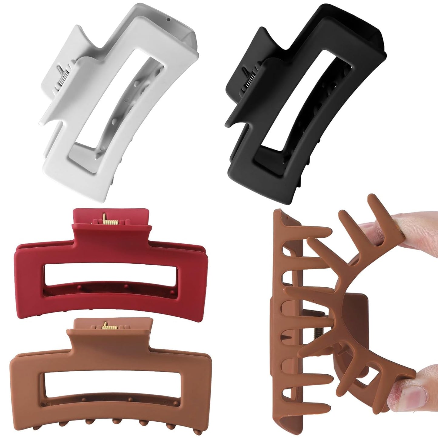 Unbreakable Flexible Hair Claw Clip for Women (Combo of 2)